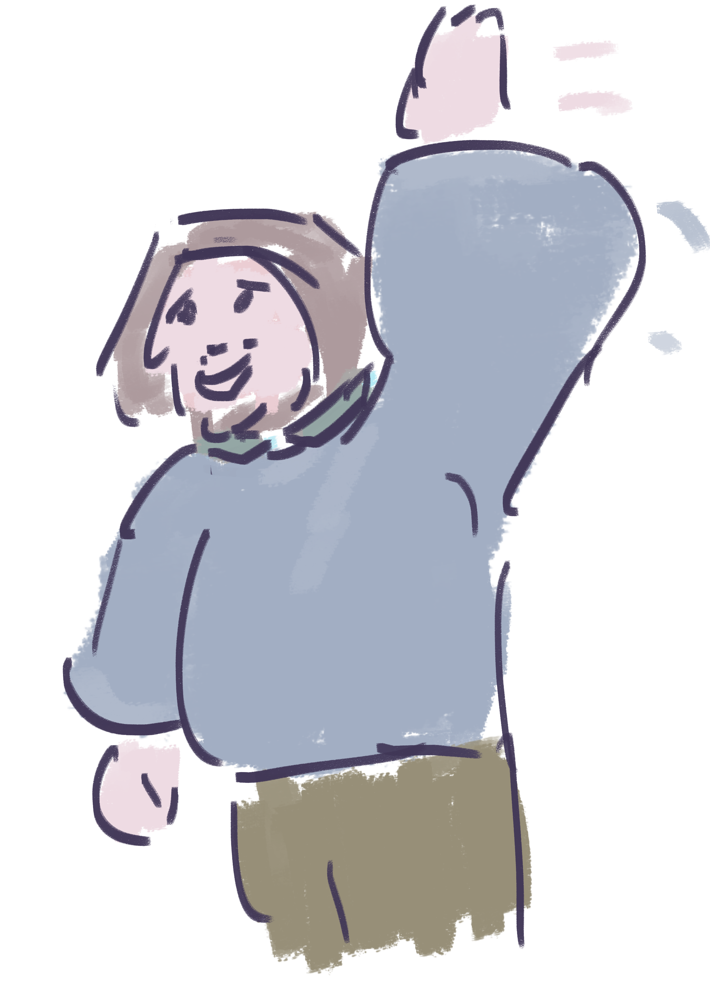 I'm waving at you